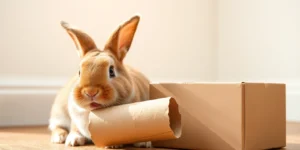 DIY enrichment toys for indoor rabbits.png AI generated image using Flux AI