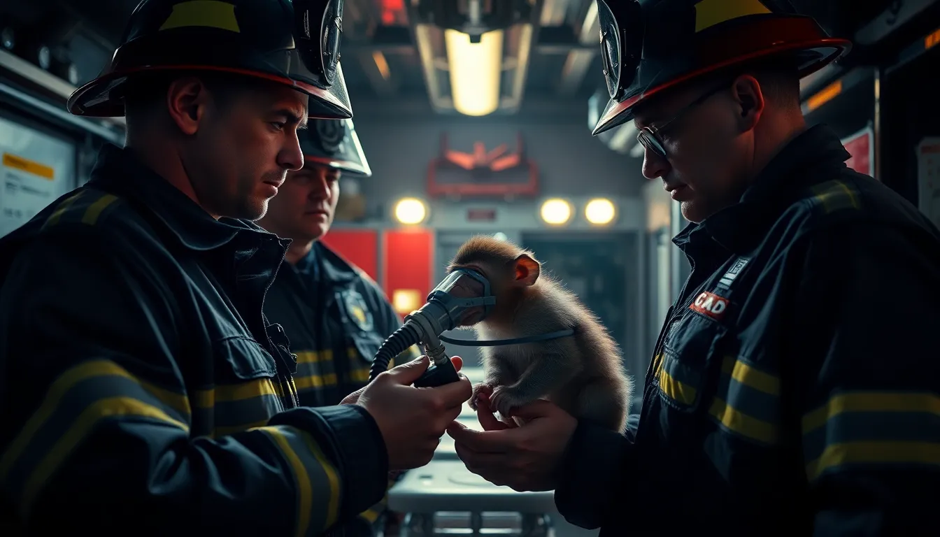 JUMPED INTO ACTION: Punta Gorda fire crew fights to save pet monkey