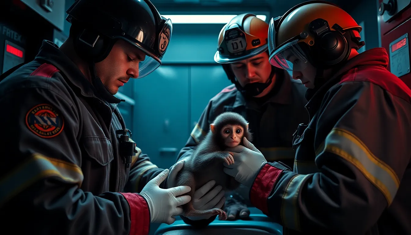 JUMPED INTO ACTION: Punta Gorda fire crew fights to save pet monkey