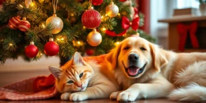 Pet-friendly holiday decorating.png AI generated image using Flux AI