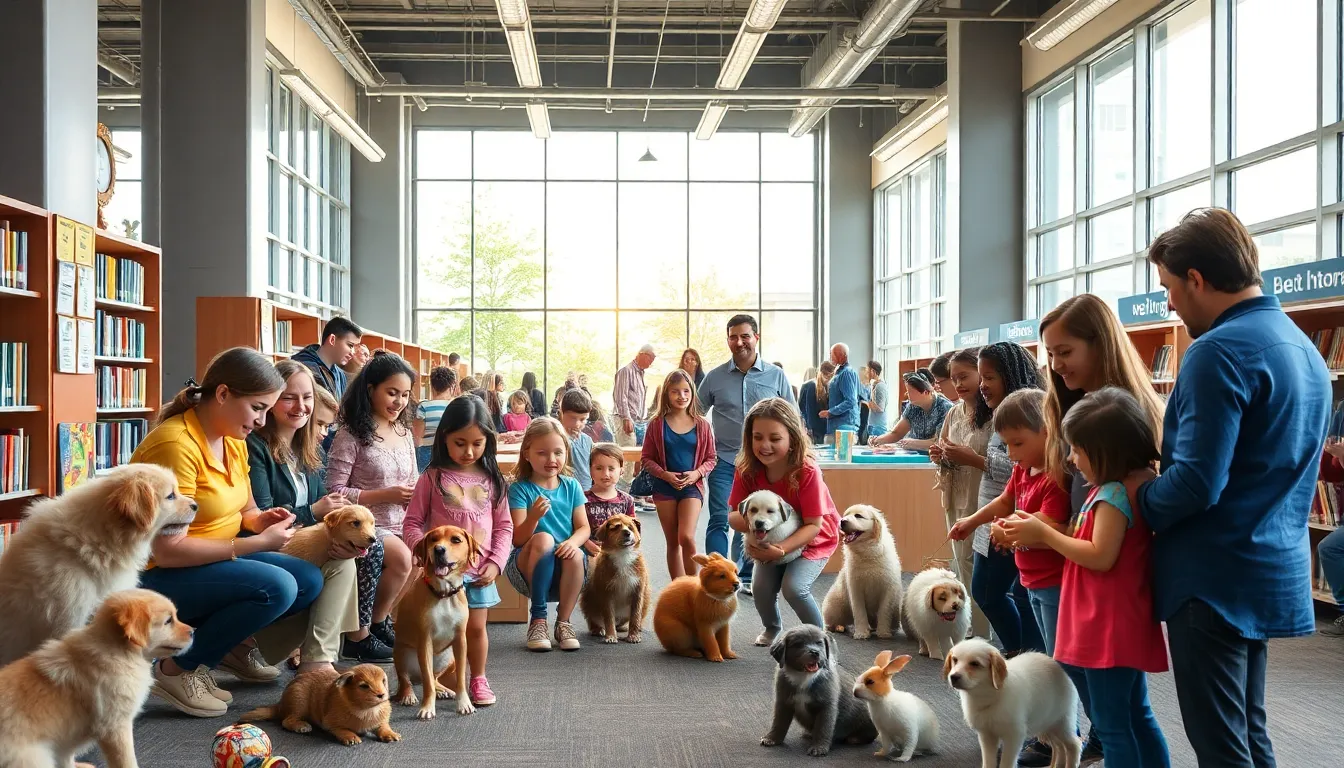 Richmond library hosts pet adoption event bringing together animals and families