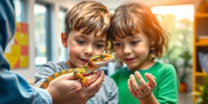 Slither your way to HERPS Exotic Reptile & Pet Shop for your next educational event, birthday party.png AI generated image using Flux AI