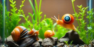 easiest pet snails to care for.png AI generated image using Flux AI