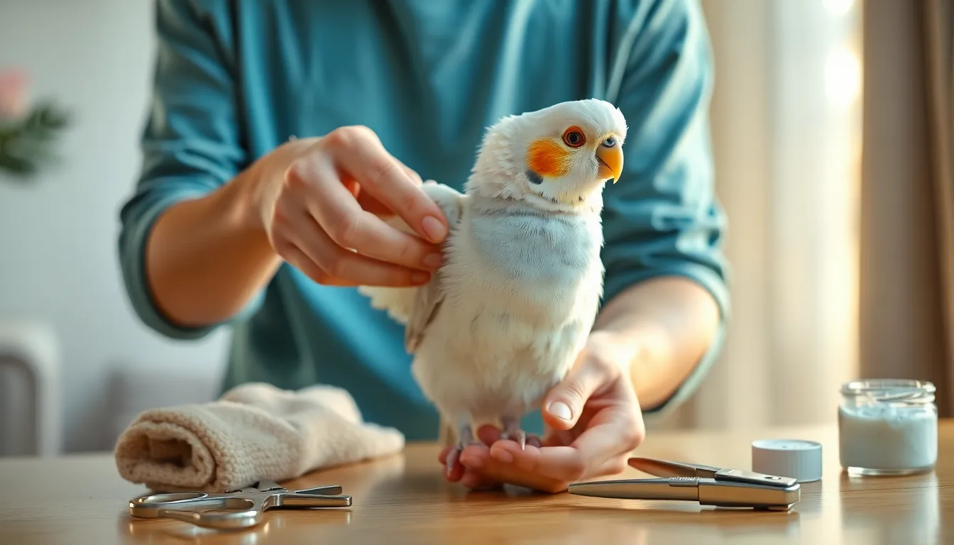 how to clip cockatiel wings safely