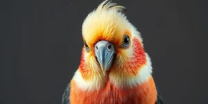 signs of egg binding in cockatiels.png AI generated image using Flux AI