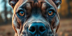 American Bully Dog Has Ultra-Rare Eyes So Stunning People Can’t Believe They’re Real.png AI generated image using Flux AI