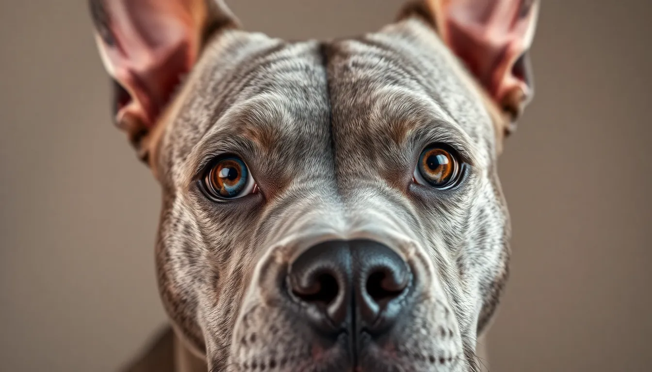 American Bully Dog Has Ultra-Rare Eyes So Stunning People Can’t Believe They’re Real