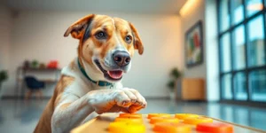 How to teach a dog to talk with buttons.png AI generated image using Flux AI