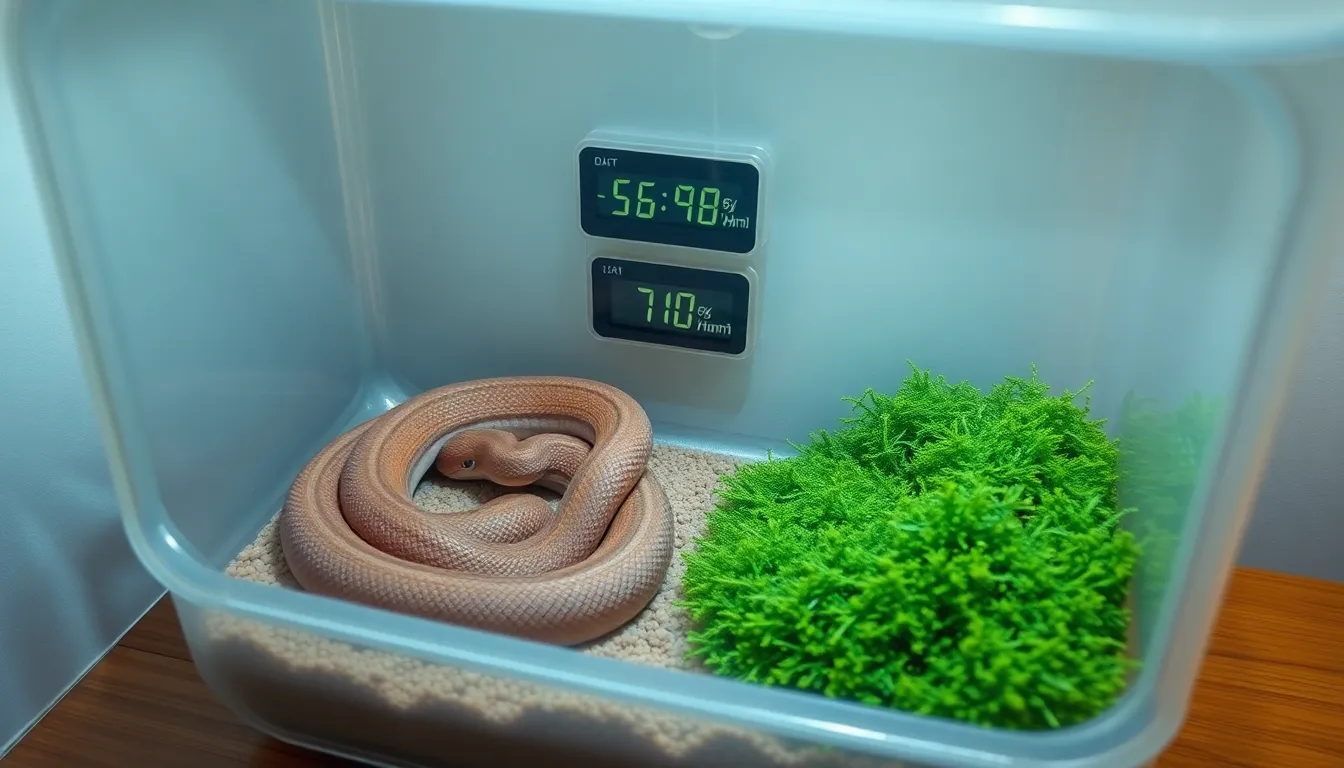 Preparing a home for a pet snake's hibernation (brumation)