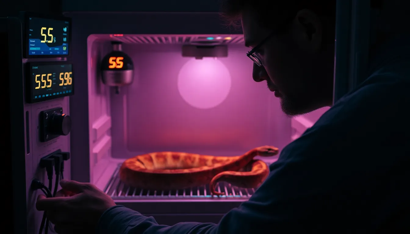 Preparing a home for a pet snake's hibernation (brumation)