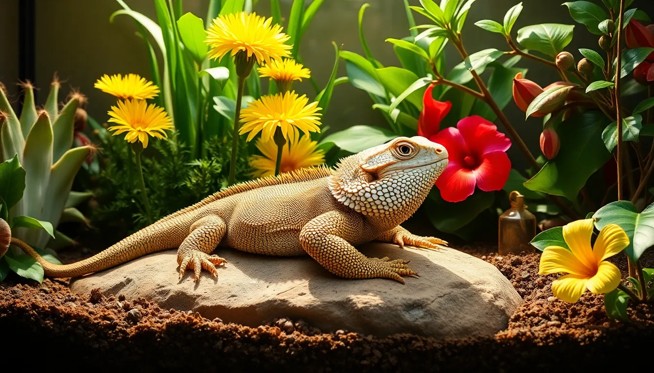 Safe plants to keep in a bearded dragon enclosure