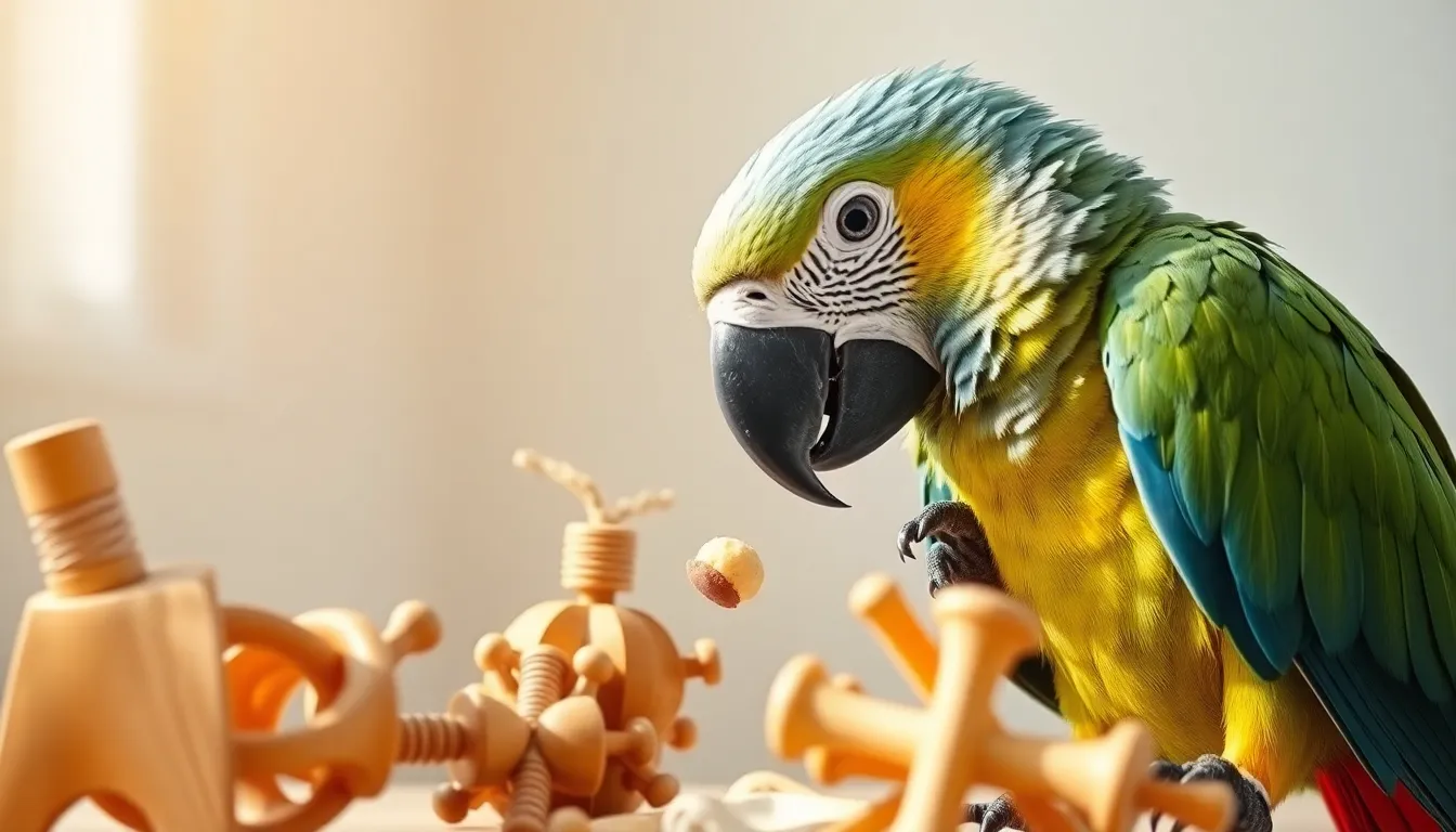 best toys for preventing parrot feather plucking