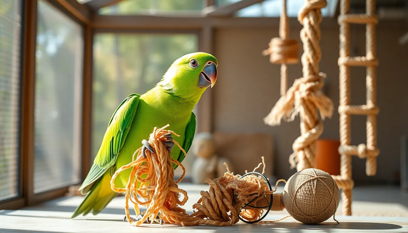 best toys for preventing parrot feather plucking