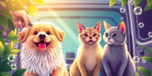 pet grooming.png AI generated image using Flux AI