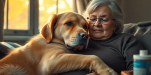 AI-generated image illustrating the topic: Best pet insurance for senior dogs with pre-existing conditions — created with Flux AI.